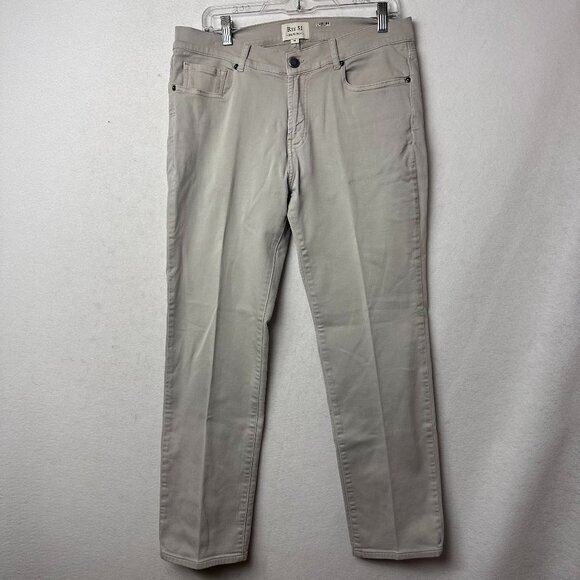 Rye 51 The FC Pant men 34 x 30 Flex Terry comfort stretch light gray knit fabric - Picture 1 of 5